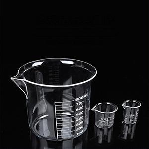 Heat-resistant quartz lab beaker for chemical synthesis